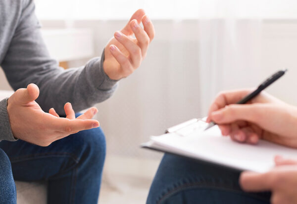 A person asks their therapist about results from EMDR therapy.